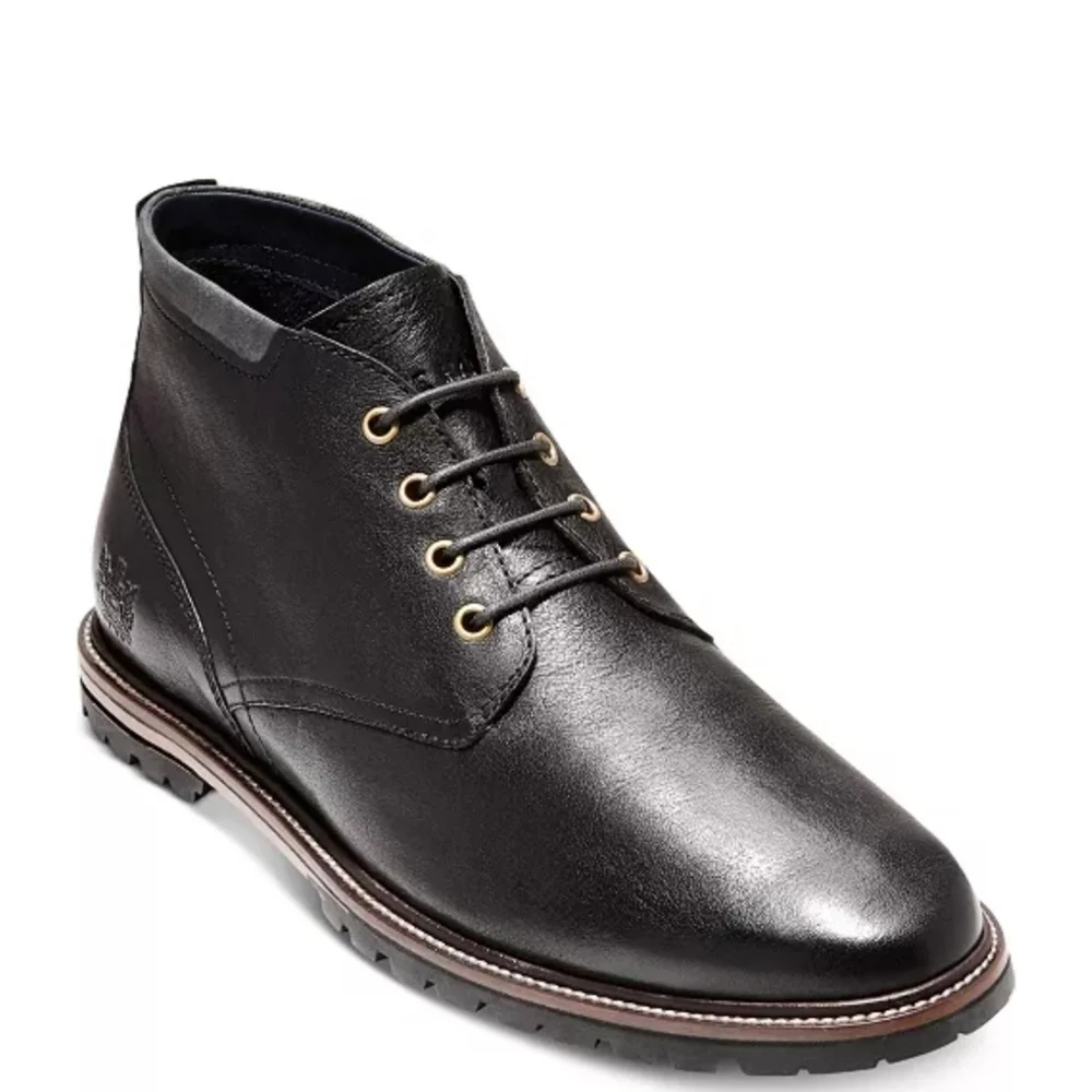 Cole Haan Ripley Grand Chukkas, Black Leather Mens 12